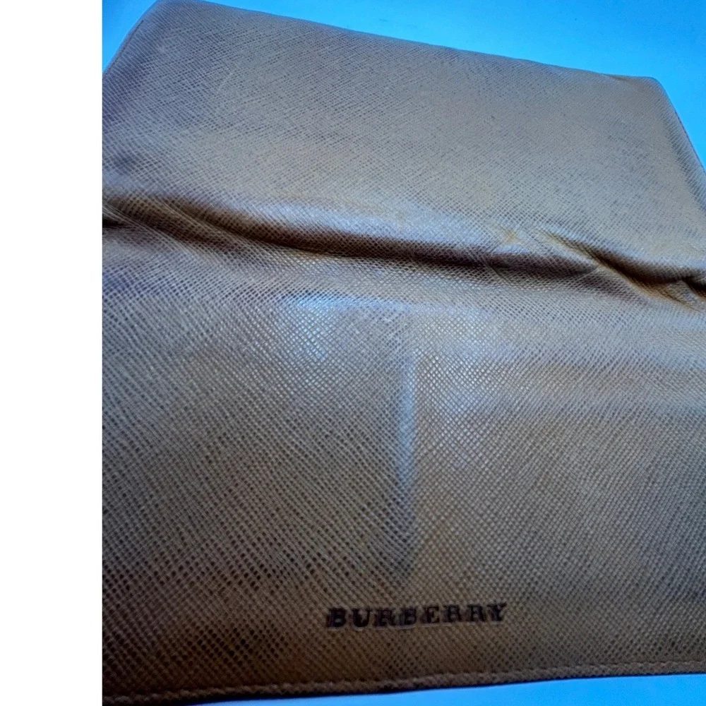 Burberry Brown Leather Haymarket Check Long Wallet #358